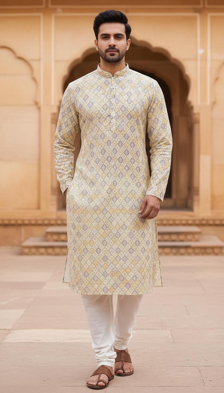 Navratri Special Men's Kurta – Elegant Designer Wear