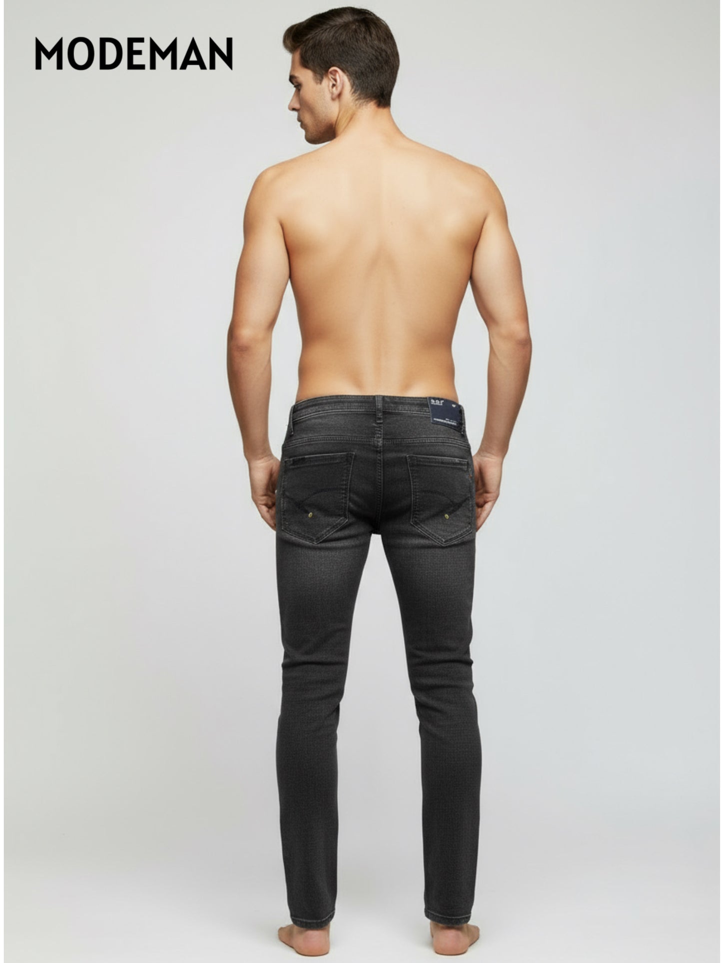 Men’s Black Washed Slim Fit Jeans