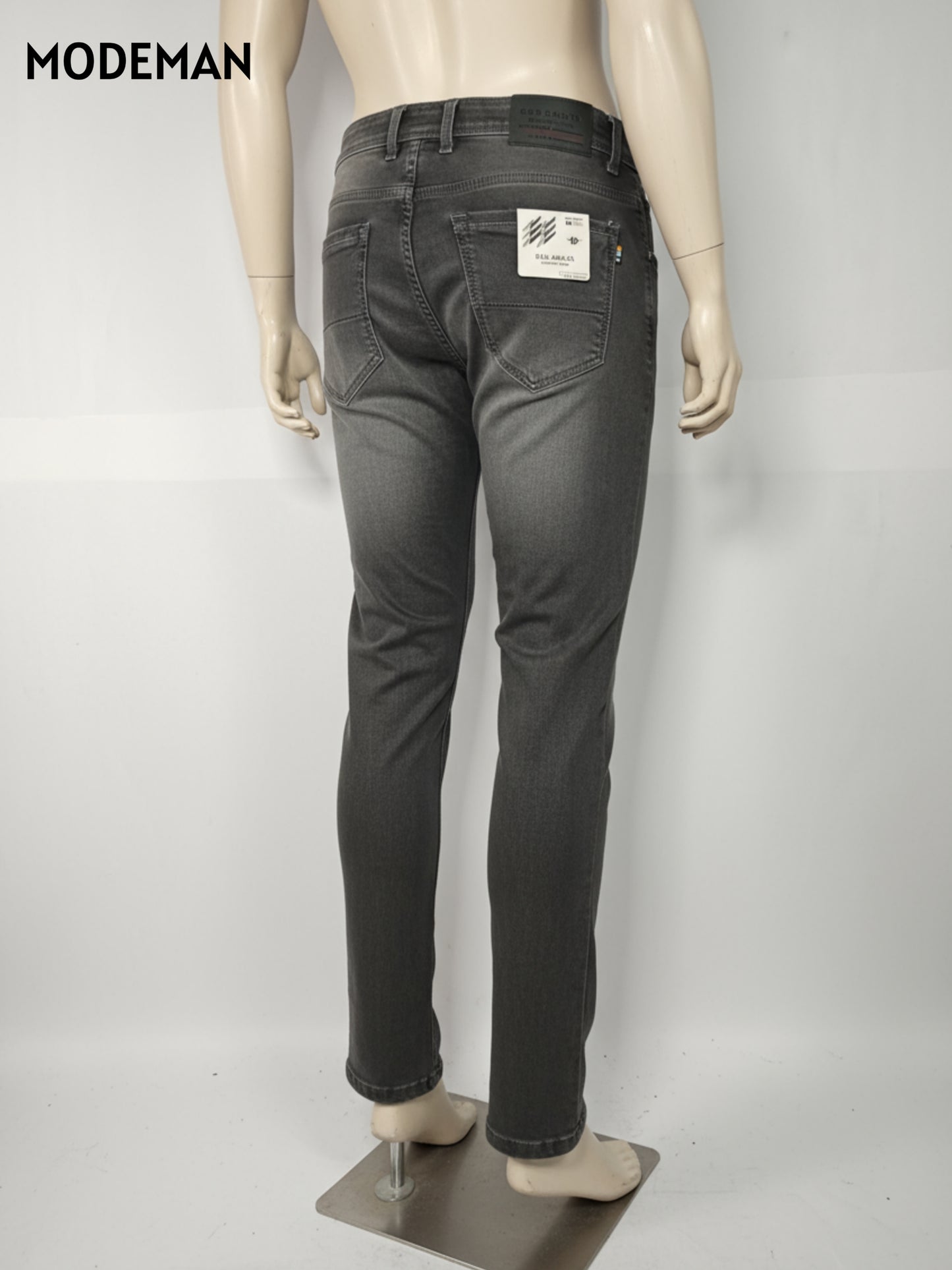 Men’s Grey Washed Slim Fit Jeans – Vintage Style