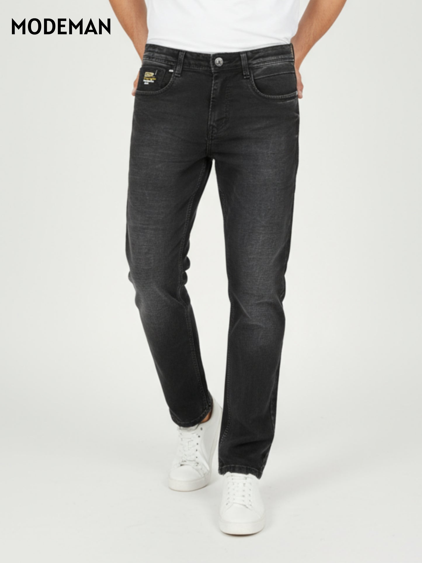 Men’s Black Relex Fit Faded Jeans – Fashion Wear