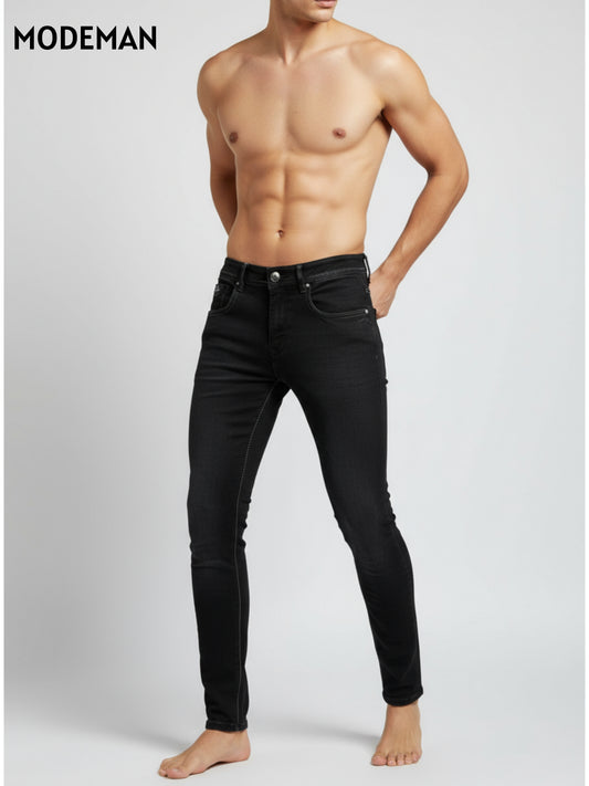 Men’s Dark Blue Washed Denim Jeans – Slim Fit | Raw Denim Series