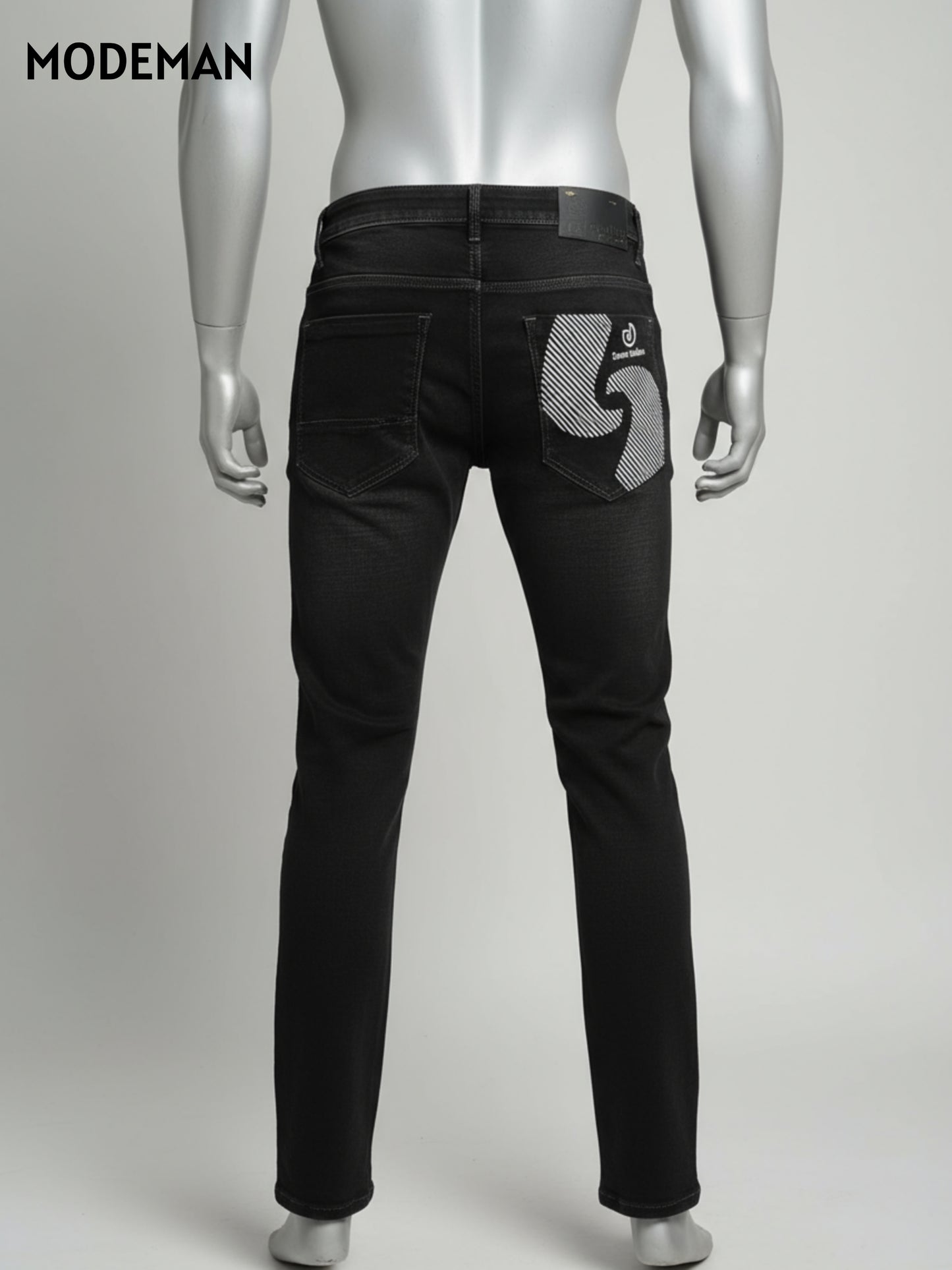 Men’s Black Faded Denim Jeans – Slim Fit | Authentic Collection