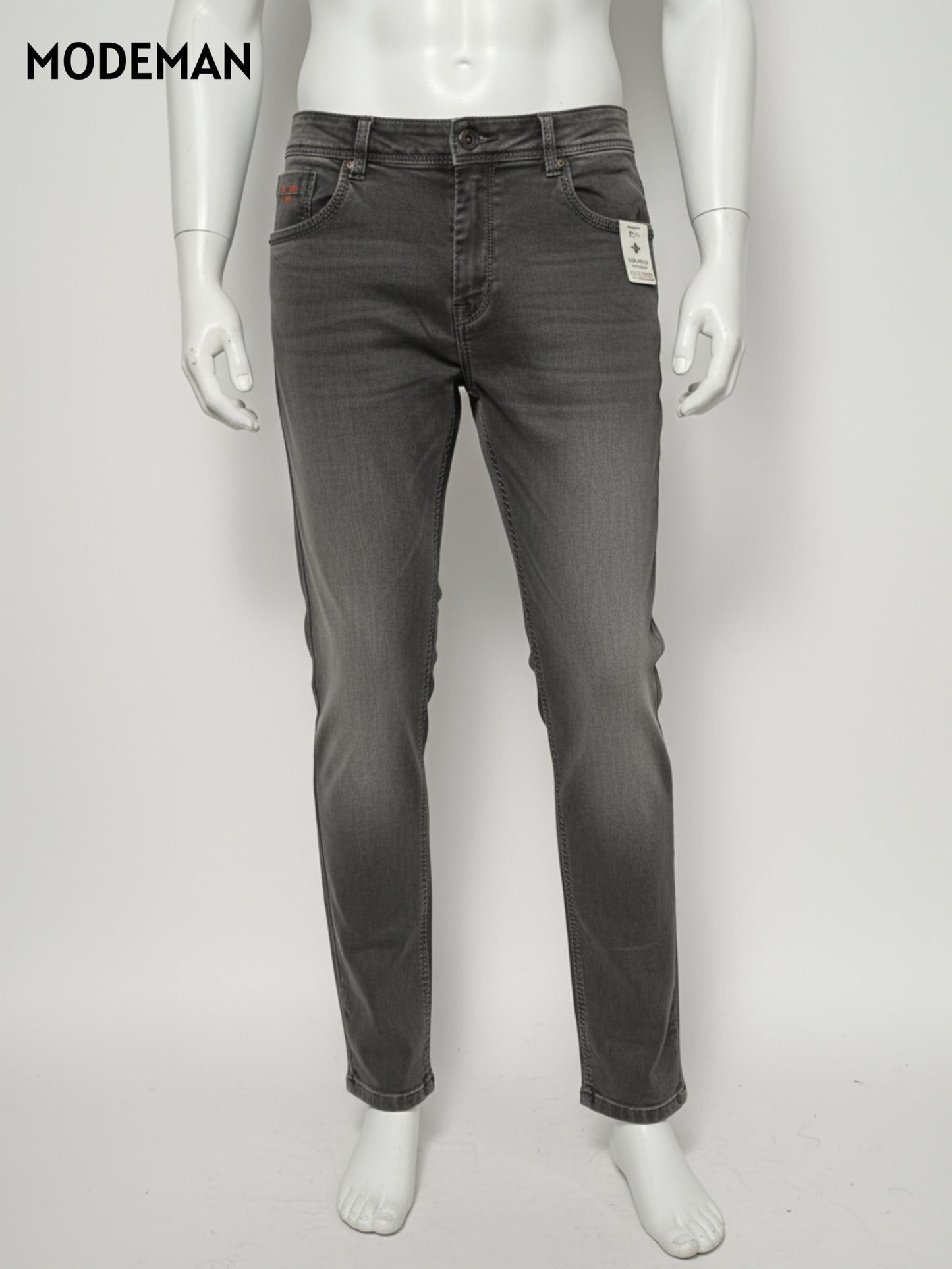 Men’s Grey Washed Slim Fit Jeans – Vintage Style
