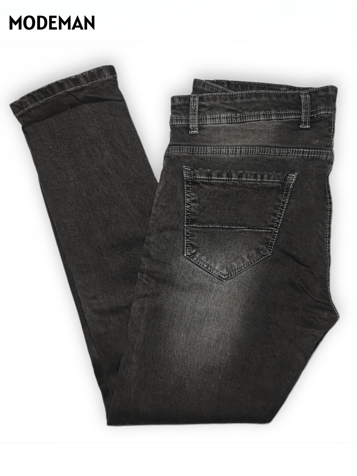 Men’s Grey Washed Slim Fit Jeans – Vintage Style