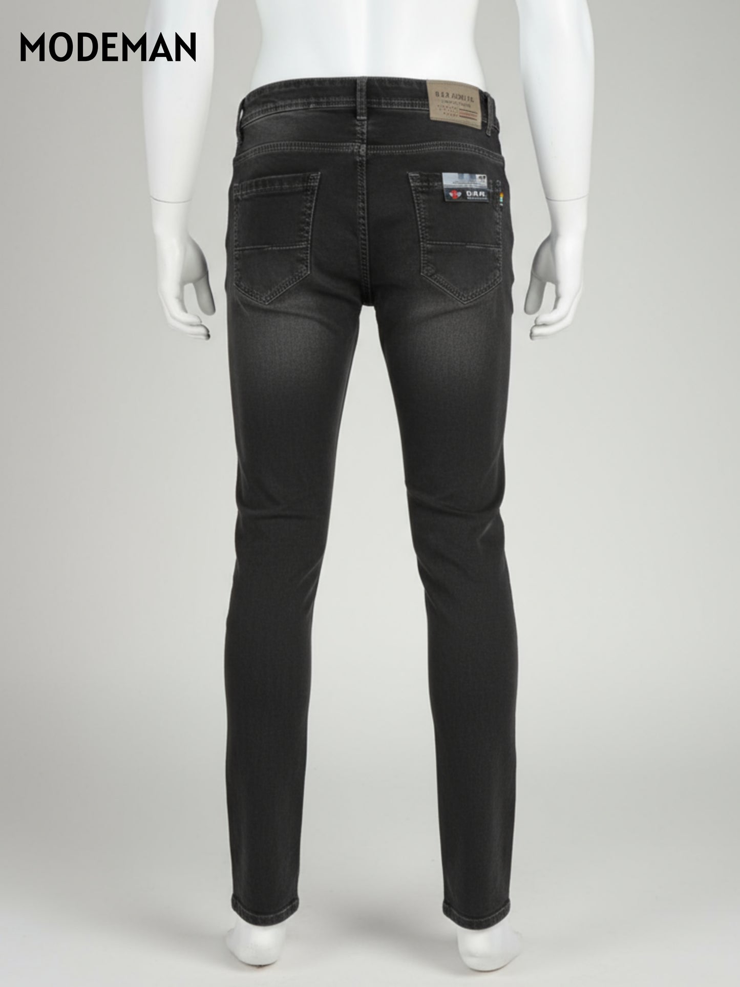 Men’s Grey Washed Slim Fit Jeans – Vintage Style