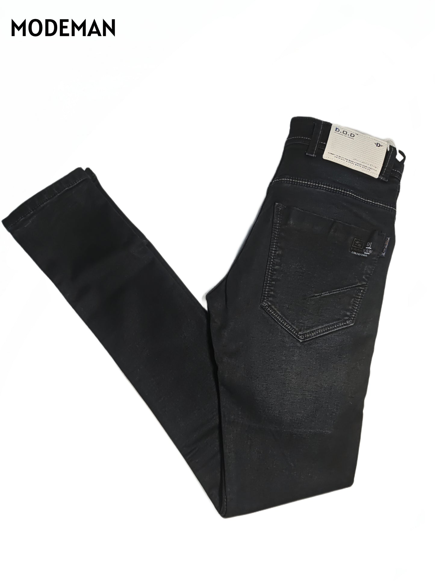 Men’s Dark Blue Washed Denim Jeans – Slim Fit | Raw Denim Series