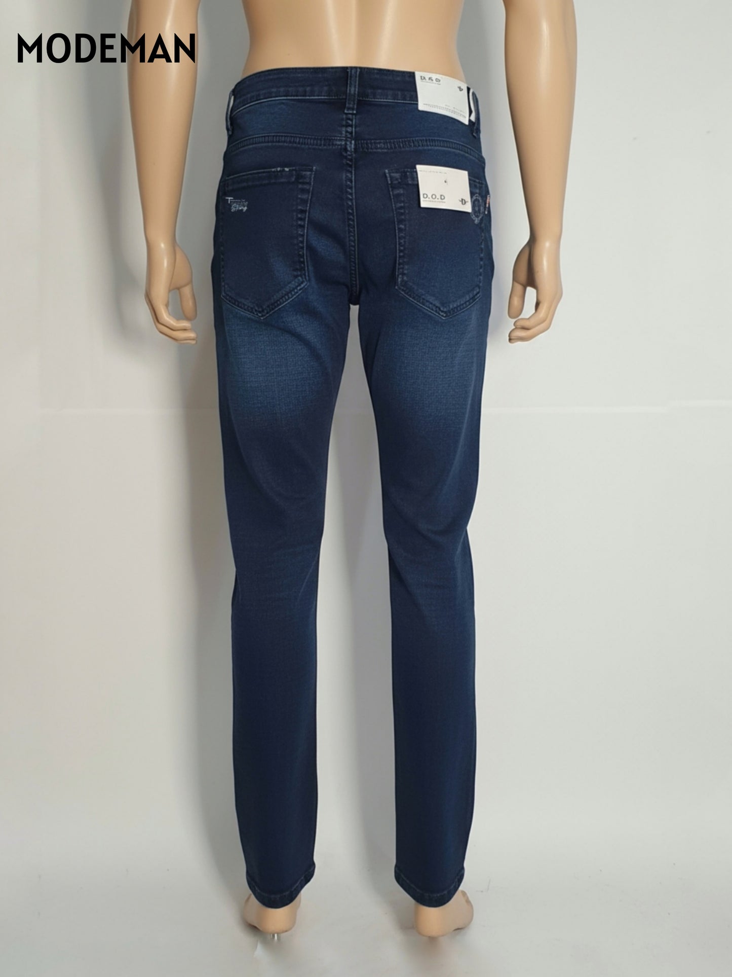 Men’s Dark Indigo Slim Fit Jeans – Cotton Base Fabric | Modeman