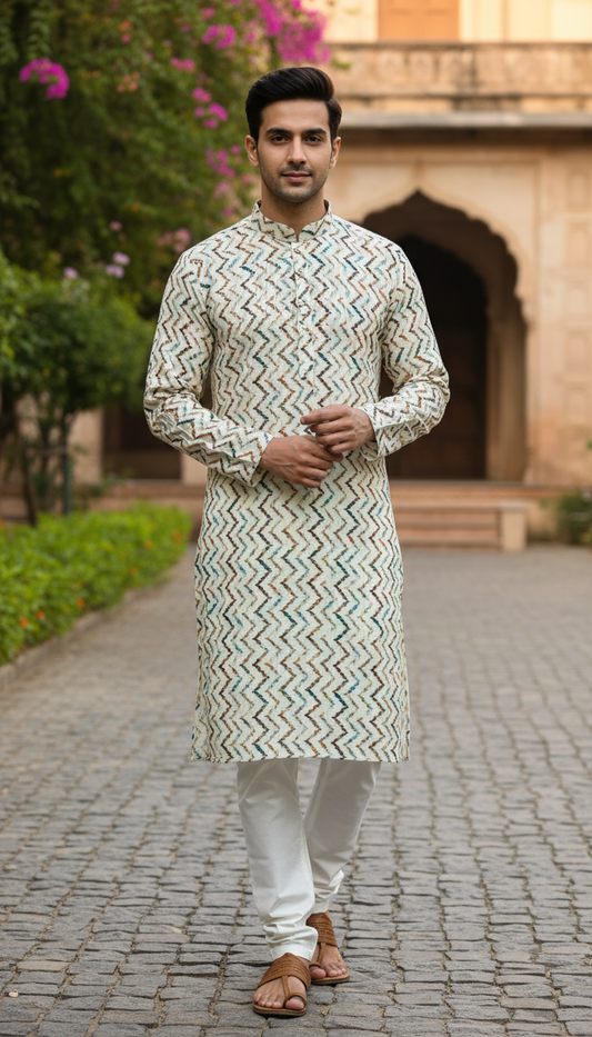 Navratri Special Men's Kurta – Elegant Designer Wear