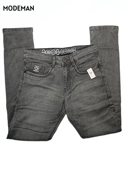 Men’s Charcoal Grey Slim Fit Jeans – Modeman