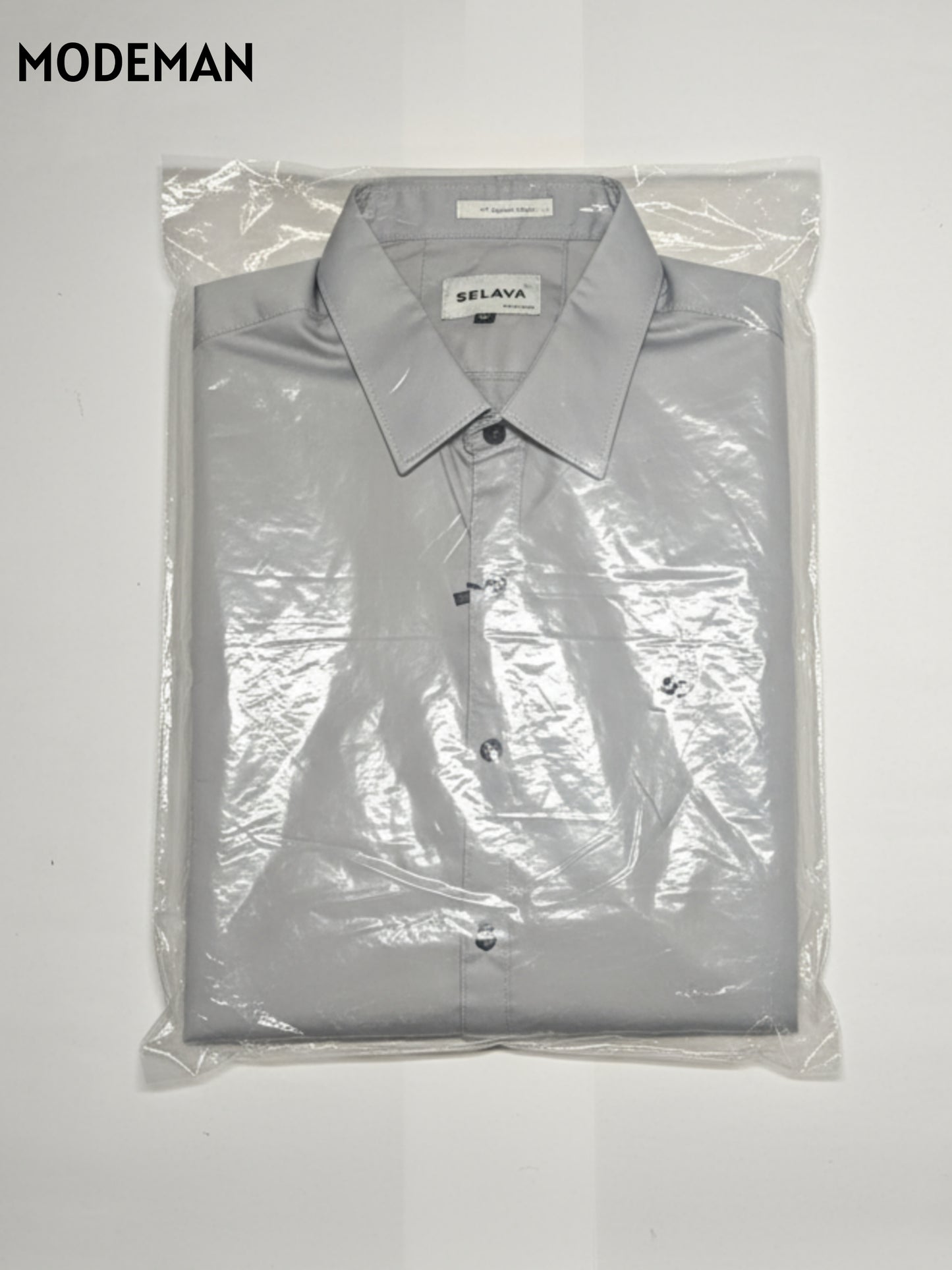 Men’s Solid Grey Formal Shirt – Slim Fit | Cotton Blend