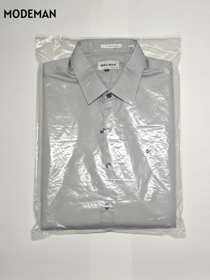 Men’s Solid Grey Formal Shirt – Slim Fit | Cotton Blend