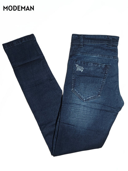 Men’s Dark Indigo Slim Fit Jeans – Cotton Base Fabric | Modeman