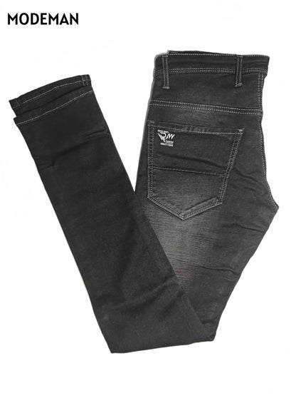 Men’s Black Relax Fit Jeans – Cotton Base Fabric | Modeman