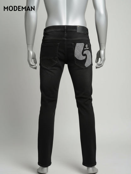 Men’s Black Faded Denim Jeans – Slim Fit | Authentic Collection