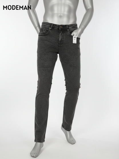 Men’s Black Faded Relex Fit Jeans – Modeman