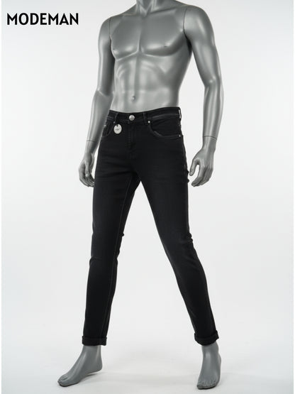 Men’s Dark Blue Washed Denim Jeans – Slim Fit | Raw Denim Series