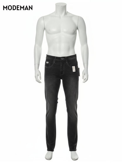 Men’s Black Relax Fit Jeans – Cotton Base Fabric | Modeman