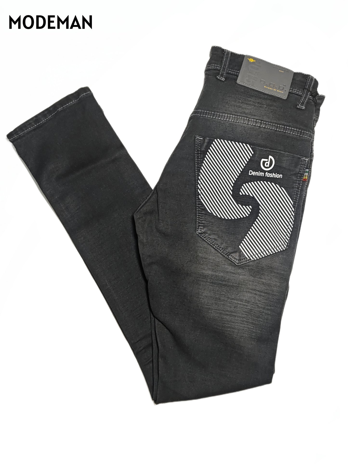 Men’s Black Faded Denim Jeans – Slim Fit | Authentic Collection
