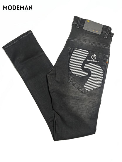Men’s Black Faded Denim Jeans – Slim Fit | Authentic Collection