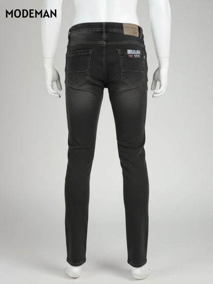 Men’s Grey Washed Slim Fit Jeans – Vintage Style