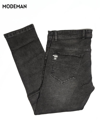 Men’s Charcoal Dark Grey Slim Fit Jeans – Modeman
