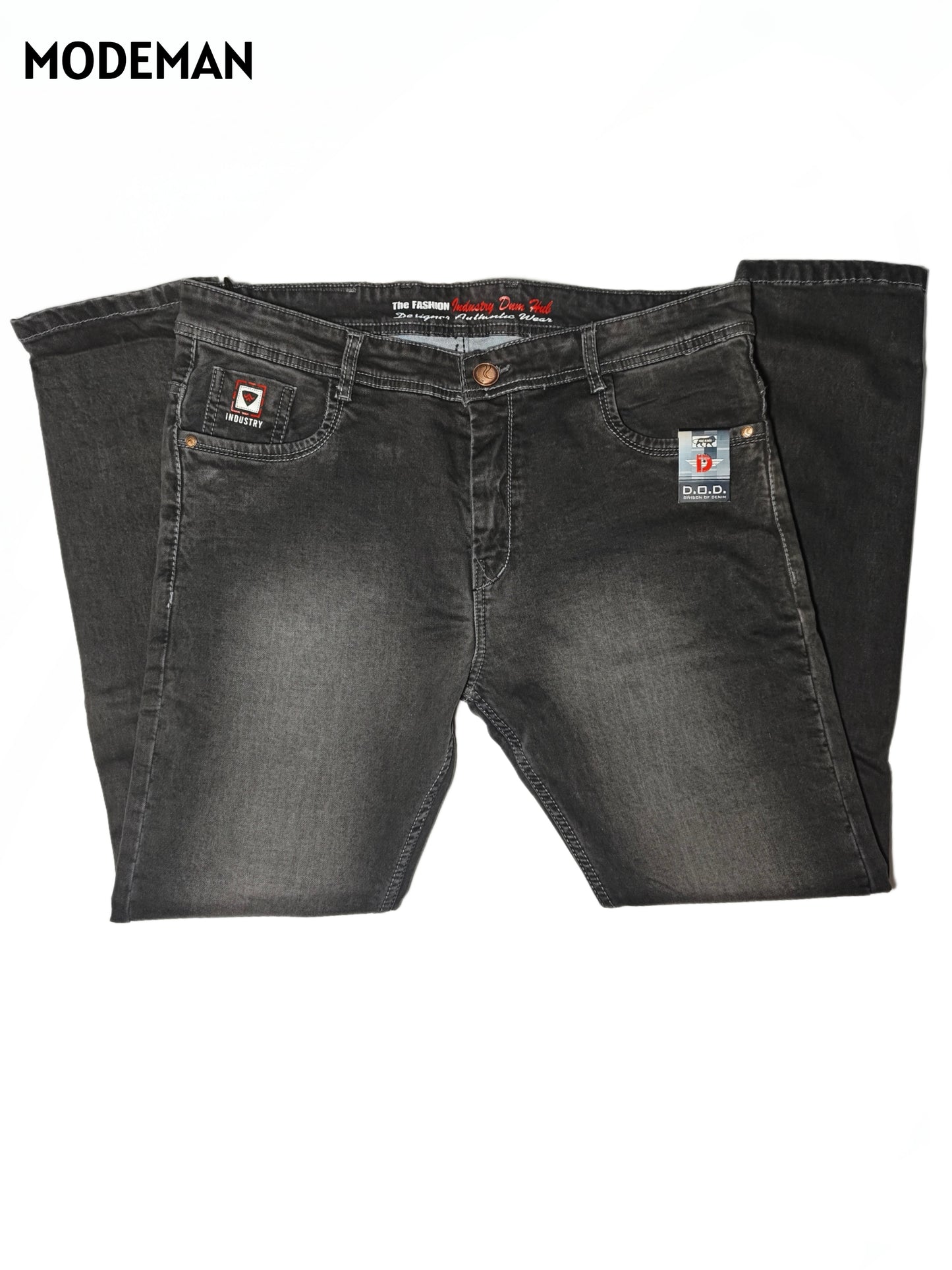 Men’s Grey Washed Slim Fit Jeans – Vintage Style