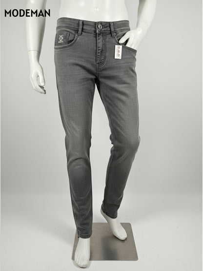 Men’s Charcoal Grey Slim Fit Jeans – Modeman