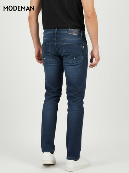 Men’s Dark Blue Relex Fit Washed Jean