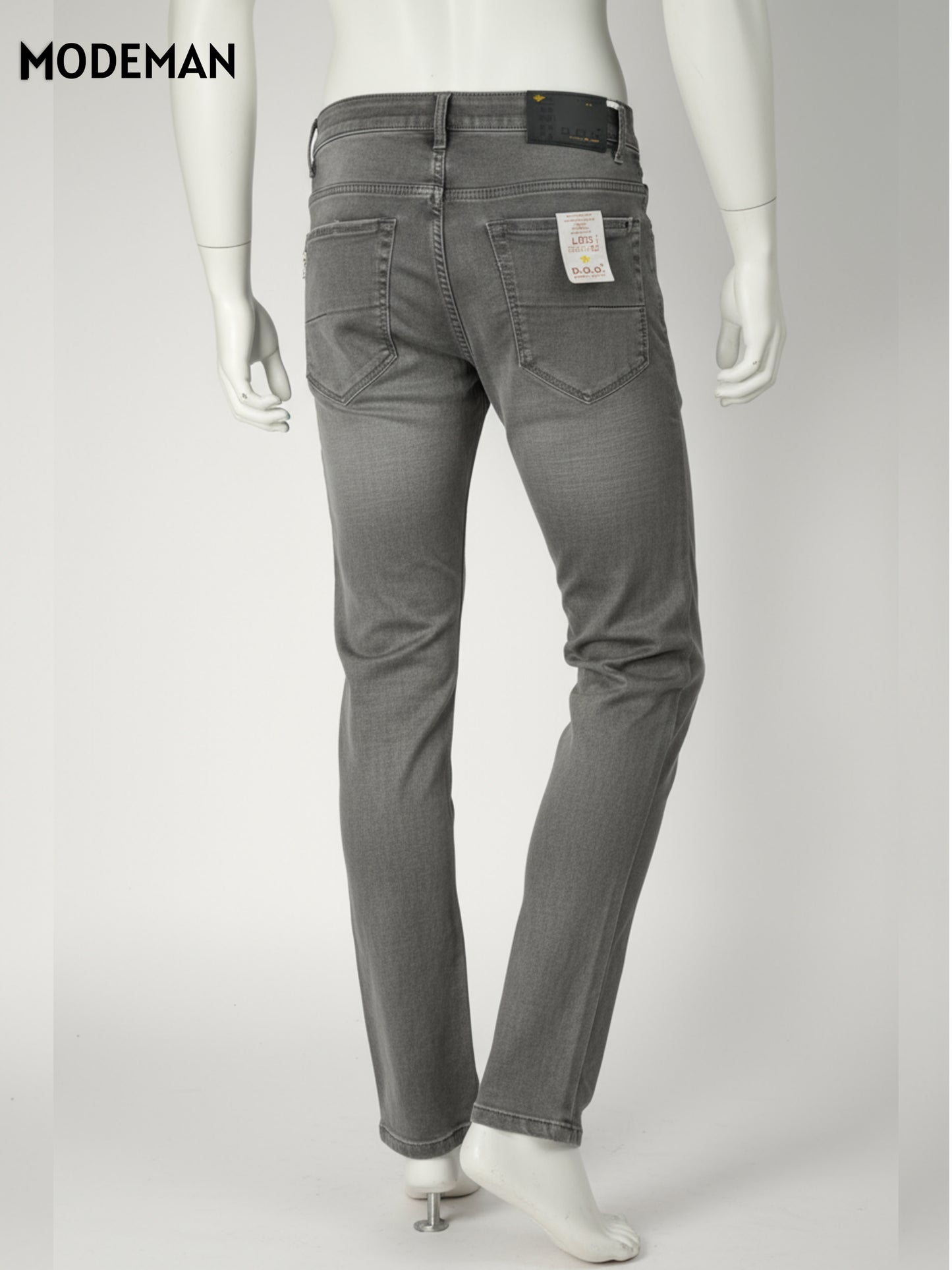 Men’s Charcoal Grey Slim Fit Jeans – Modeman
