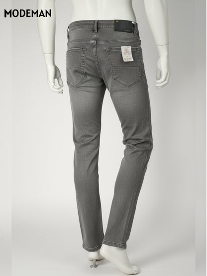 Men’s Charcoal Grey Slim Fit Jeans – Modeman