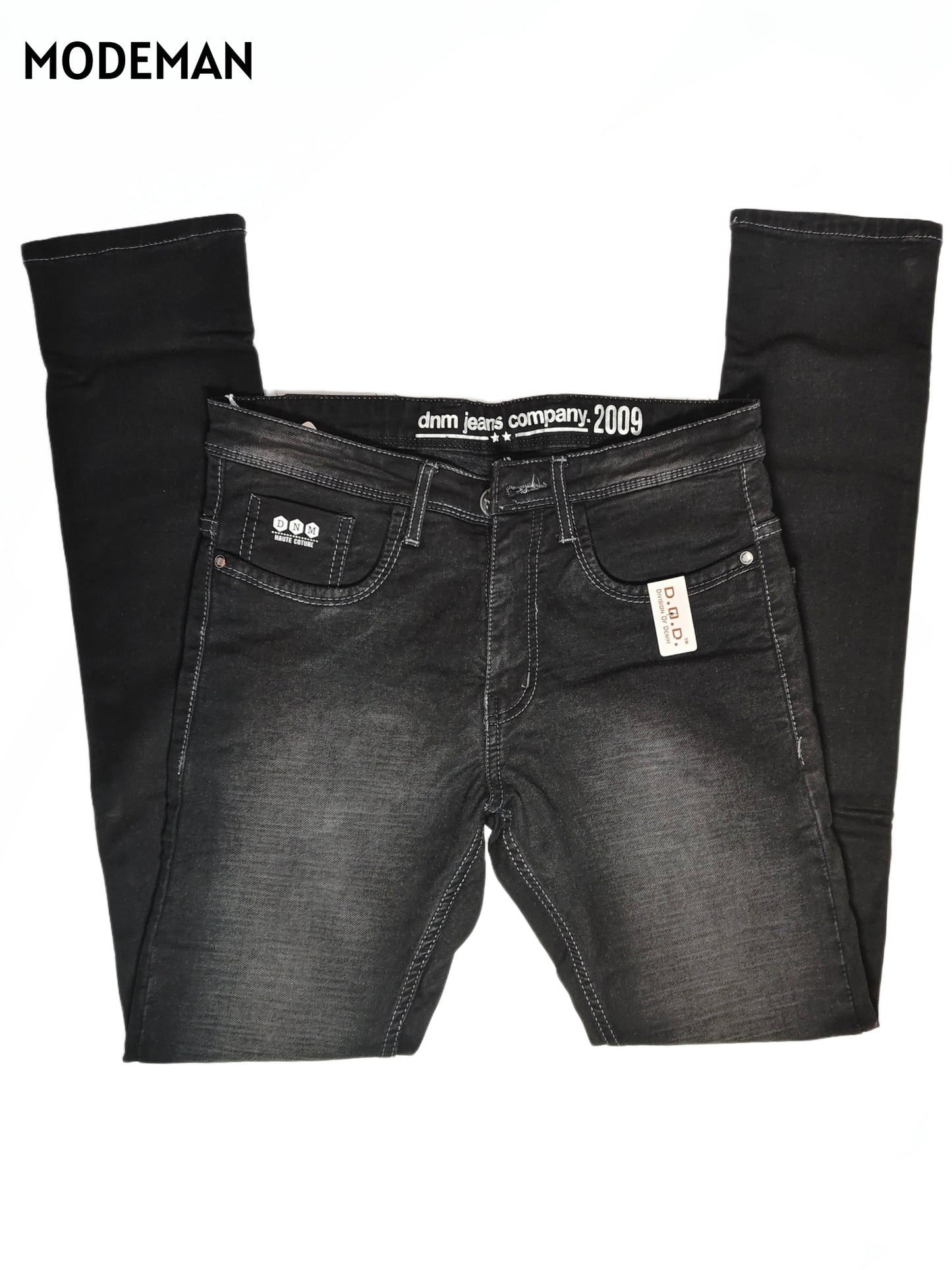 Men’s Black Relax Fit Jeans – Cotton Base Fabric | Modeman