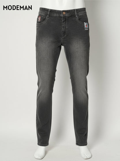 Men’s Grey Washed Slim Fit Jeans – Vintage Style